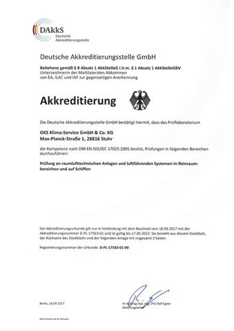 GKS Klimaservice Stuhr Akkreditierung